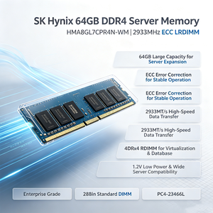 หน่วยความจำเซิร์ฟเวอร์ Original Sk Hynix Hmaa8gl7cpr4n-wm 64GB DDR4 2933MHz LRDIMM 4DRx4 PC4-23466L ECC 288 พิน รุ่น Hmaa8gl7cpr4n-wm - Product Image 4