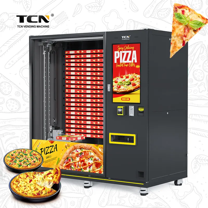 TCN 24/7 Self-Service Pizza Vending Machine Automatic Heating Fast Pizza Making Vending