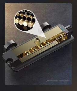 Juego de <span class=keywords><strong>ducha</strong></span>, grifos de baño, Kits de latón, juego de <span class=keywords><strong>ducha</strong></span> de lluvia y lluvia, juego de grifo mezclador, juego de <span class=keywords><strong>ducha</strong></span>, cabezal de <span class=keywords><strong>ducha</strong></span> de pared negra - Product Image 5