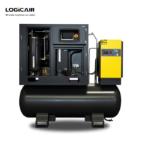 Compresseur d'air rotatif silencieux LOGICAIR 300L 500L industriel 10HP 20HP 30HP 8 10 16 bars avec sécheur et réservoir portable lubrifié