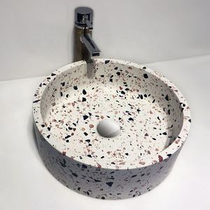 Lavabo da Bagno Moderno BOTON STONE, Top per Mobile Lavabo, Decorazioni Interne, Lavandino in Pietra Artificiale per Shampoo - Product Image 2