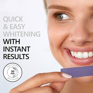 Tiras de Gel <span class=keywords><strong>Blanqueador</strong></span> Dental <span class=keywords><strong>V34</strong></span> Púrpura, Populares, con PAP, para Dientes Sensibles, Sabor a Menta, Blanqueamiento Avanzado, 7 Tratamientos, 12% PAP - Product Image 2