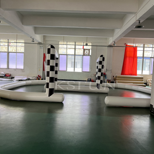 26x20ft cờ vua lớn ngoài trời trong nhà thương mại PVC Inflatable đi karts đua theo dõi hàng rào Inflatable Bumper xe Arena cho trẻ em - Product Image 4