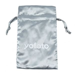 Sacs en tissu satiné personnalisés avec logo, pour bijoux, perruques, en soie simulée, sacs de rangement à cordon doré, petits sacs en tissu - Product Image 5