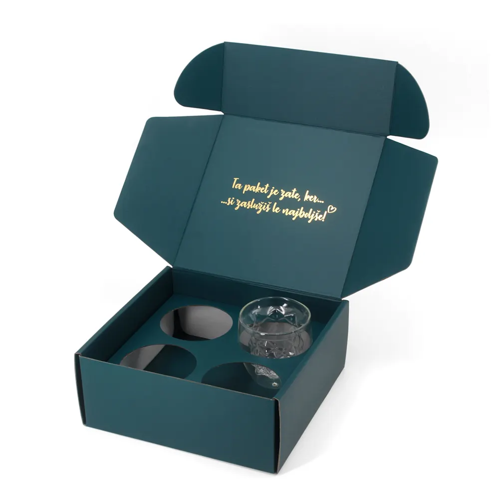 kundendefinierte stiellos-geschenkbox für weinglas zerschlusssichere verpackung für kaffeebecher tasse versandkartons für glasbecher kundendefiniertes logo