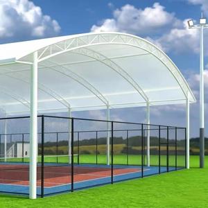 Toit sportif à membrane tendue sur mesure pour terrain de padel, structure tendue, auvent de stade étanche en PVCDF - Product Image 5