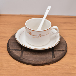 Posavasos de Madera de Paulownia MUYAN al por Mayor, Pirograbado, Resistente al Calor, para Decoración de Cafeterías - Product Image 5