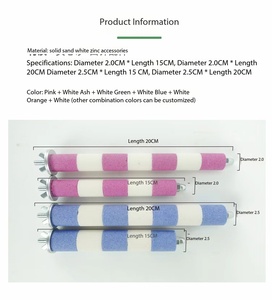 Terlaris 15-20 cm tahan lama mainan hewan peliharaan burung <span class=keywords><strong>Parrot</strong></span> cakar paruh menggiling Bar burung beo stasiun tiang ramah lingkungan perlengkapan burung - Product Image 6