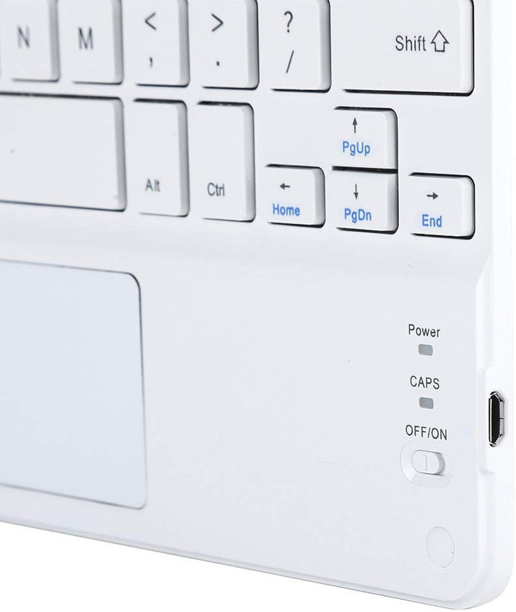 Ultrasottile 4 millimetri Tastiera Senza Fili di Bluetooth con Built-in Multi-Touch Touchpad per iPad iPhone Samsung Galaxy