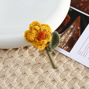 Handmade Crochet Peônia Adequado para Casa Decoração Hotel Decoração Casamento Fontes Holiday Presentes para Namoradas - Product Image 2