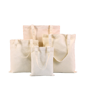 กระเป๋าผ้าแคนวาสสำหรับใส่ของช้อปปิ้งแบบเรียบๆ พิมพ์โลโก้ตามสั่งขายส่ง - Product Image 5