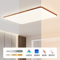 Lampu Plafon LED Mid-Century, Lampu Tersembunyi Spektrum Penuh, Dapat Diredupkan untuk Ruang Tamu