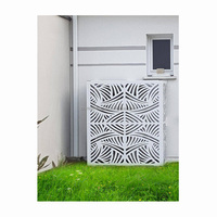 Cache-climatiseur en aluminium découpé au laser pour extérieur, direct usine, écran de protection pour pompe à chaleur industrielle, hôpital, salle de sport