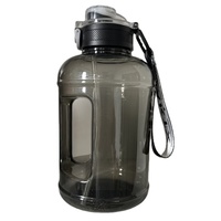 Botella Minimalista de 64oz (1800ml) a Prueba de Fugas, Libre de BPA, Ecológica, con Pajita para Beber Directo, Marcador de Tiempo y Apta para Lavavajillas