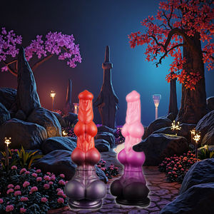 Monster-Tier Dick Fantasy Alien Hund Silikon Wasserdichter Tragbarer Analplug Saugnapf Weicher G-Punkt <span class=keywords><strong>Dildo</strong></span> Erwachsenen-Sexspielzeug mit Knoten - Product Image 3