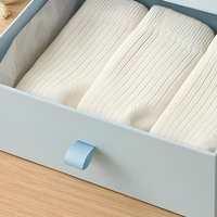Boîte à tiroirs bleu brume de luxe avec dorure à chaud pour l'emballage de vêtements haut de gamme et l'étui de vente au détail pour boutiques