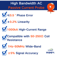 Sonde CA haute tension à courant élevé Yucheng, capteur de courant 100KA série HCT, bande passante 1Hz-50MHz, sortie 50 SMA BNC