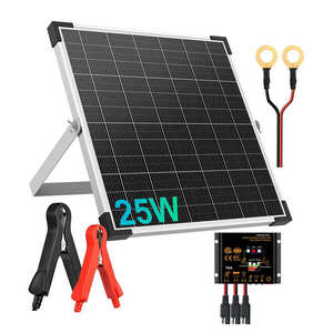<span class=keywords><strong>Panneaux</strong></span> solaires en verre demi-cellules PERC à bas prix pour la vente en gros, petits modules solaires avec support, sortie de puissance 18V 25W avec contrôleur - Product Image 1