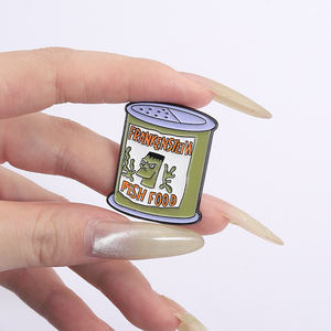 Divertidos dibujos animados comida esmalte pines jarabe de Chocolate Krabby Patty puede broche solapa insignia joyería regalo para amigos - Product Image 4