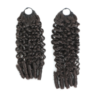 Extensions de cheveux humains Remy bouclés birmans à pointes plumes, réutilisables, super double drawn, micro-liens, sans perte, 12-32 pouces