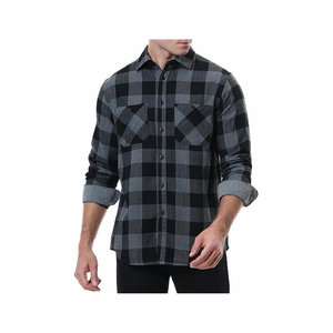 เสื้อเชิ้ตลายสก็อตแขนยาวสำหรับผู้ชายผ้าฝ้าย100% คุณภาพสูงดีไซน์ลำลองสวมใส่สบายระบายอากาศลายทแยงคลาสสิก - Product Image 1