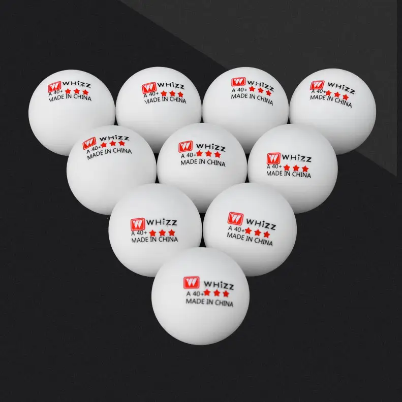 WHIZ Pingpong bälle Versand bereit schnelles Versand material ABS Tischtennis 40mm nahtloser kunden spezifischer Tischtennis ball