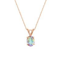 Fabricants de bijoux en or en gros, argent sterling 925, plaqué or 14 carats, collier avec pendentif en opale