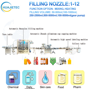 Máquina Automática de Llenado de Pistón para Líquidos HUAJIE, <span class=keywords><strong>Precio</strong></span> de Fábrica, para Llenado de Champú, Línea de Embotellado de Detergente - Product Image 1