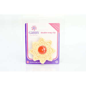 Barrette à double fermoir antidérapante, crochetée à la main - Sunshine, fabriquée aux États-Unis - Product Image 2