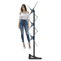 Ventilador Holográfico 3D LED de Última Generación con WiFi, 65-75cm, 3x3, Altura Humana, Robot, Máquina de Publicidad Sincronizada, Equipo de Hologramas