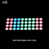 Lumière de scène sans fil 40x15W RGBW 4in1 Led City Color Dmx512 WDMX Dj Lights Outdoor IP65 Led Wall Washer Spotlight