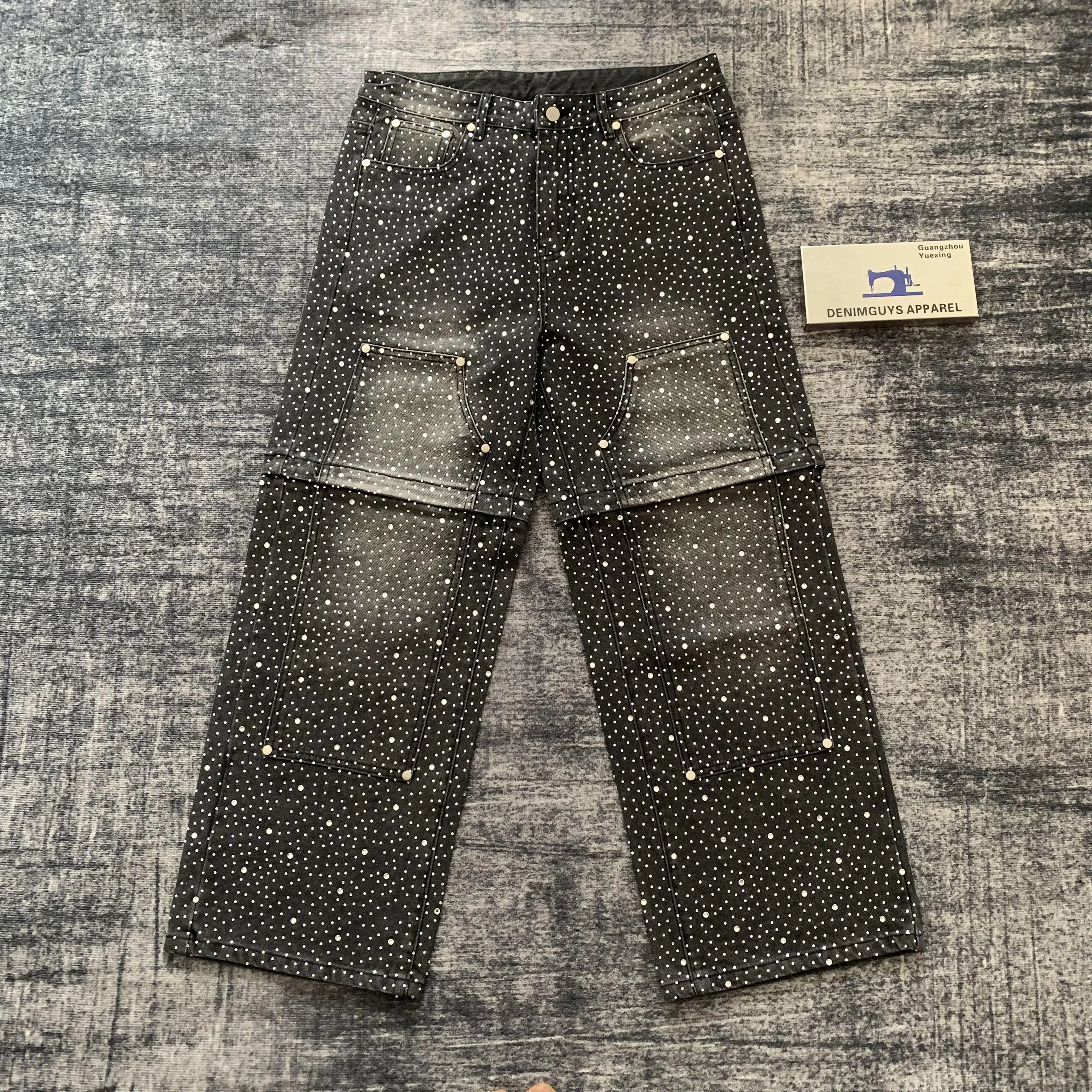 【LOCAL MANSION】男女兼用★oversize wide jean MANSION DENIM - BLACK | Moonlight Mansion