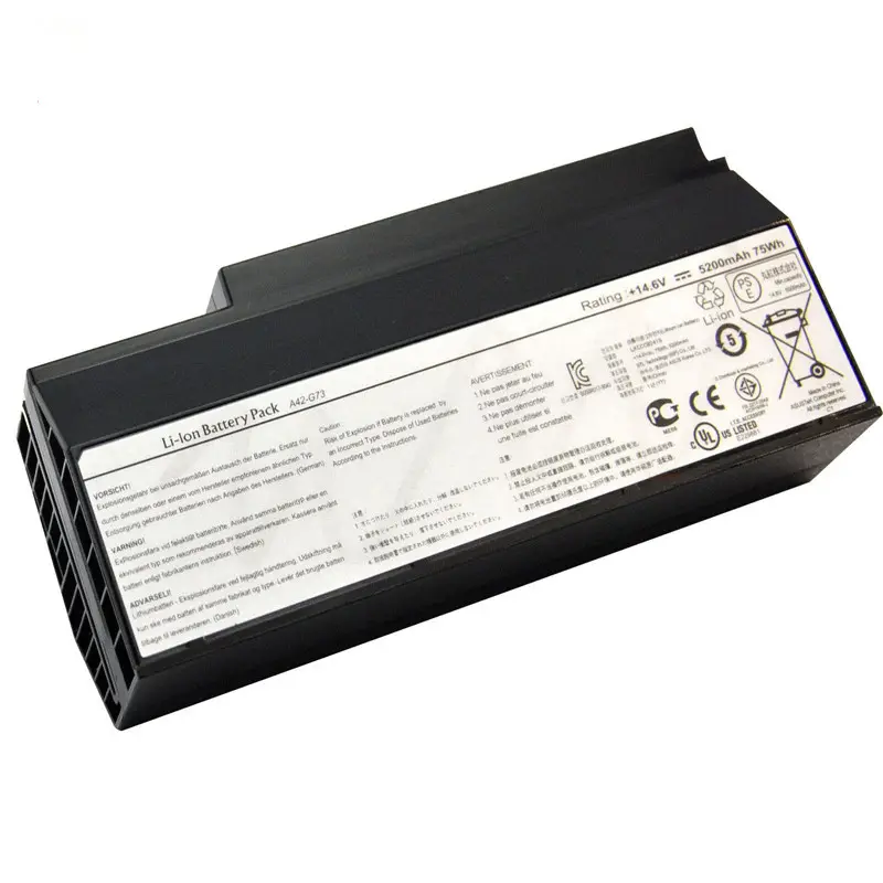 Notebook Battery 8cell 14.6V 5200mAh Battery For Asus A42-G73 A42 G73 A43-G73 G73 G73JH G73JW G73SW Original Notebook Battery Batterie Akku