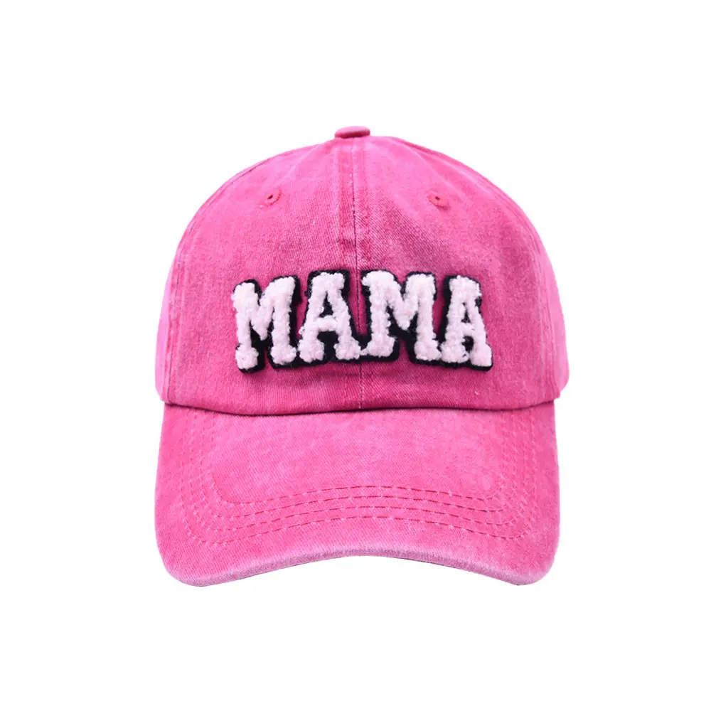 Fashion Custom Patch Logo MAMA Hats Adjustable 6 Panel Women Sport Baseball Caps Mesh Hat
