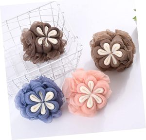 <b>Natural</b> <b>Sea</b> Ball Bath <b>Sponge</b> PE Material Exfoliating 50g Body Use Cotton Strap Simple Design - Product Image 2