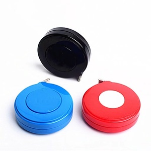 Nastro di misurazione della vita Bmi blu calcolatrice acciaio tessuto retrattile Autoscdual colore Opp borsa regalo promozione 7.5mm - Product Image 2