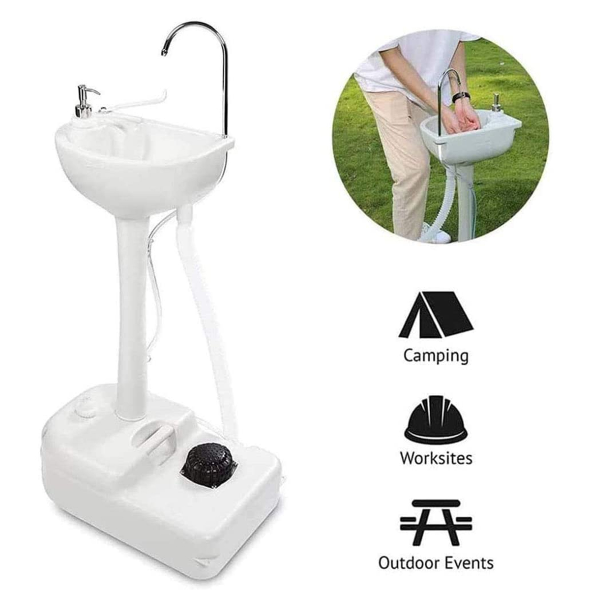 Tragbarer Handwaschstnder Camping-Waschbecken Handwaschstation Neuer HDPE  Fupumpen-Wassertank Camping-Waschbecken| Alibaba.com