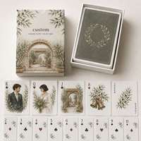 Cartes à Jouer Personnalisées pour Mariage, Jeu de Cartes Artistiques en Papier avec Portrait Aquarelle pour Cadeaux de Mariage, Service Tout-en-un