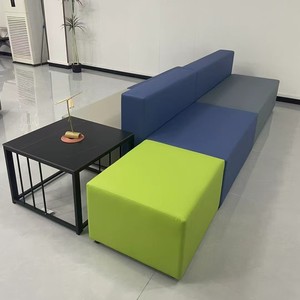 Sofá Modular WACO, Forma Personalizada, PVC Ecológico, para Sala de Estar, Oficina, Escuela, Área de Espera - Product Image 2