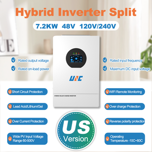 มาตรฐาน UL1741 สหรัฐอเมริกา 7200 วัตต์ 110V 120V 240V 48V 51.2V ระบบไฮบริดเชื่อมต่อกริดแบบเฟสเดียวและสองเฟส MPPT ประสิทธิภาพ 95% 360 ESS1-7.2K1P-02-LV-FG U - Product Image 2