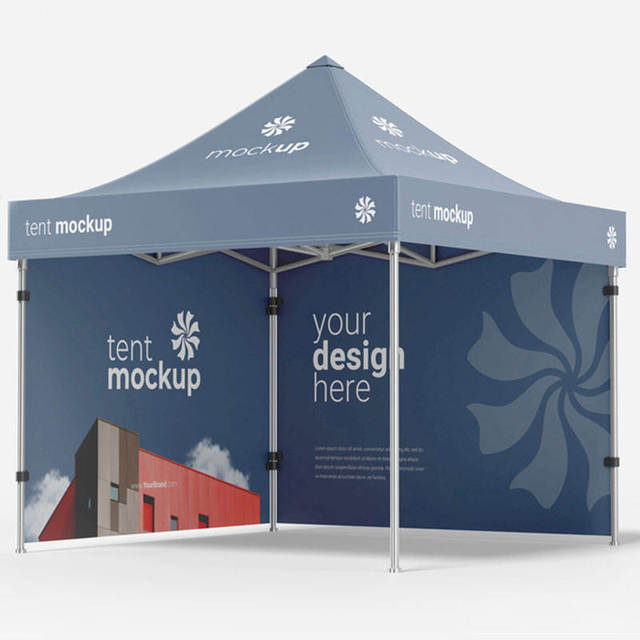 Custom Trade Show Tent 10x10, Waterproof Aluminum Frame Pop up Canopy, Portable Outdoor Event Gazebo
