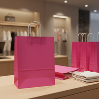 Sacs shopping en papier de luxe avec poignées, vente en gros, sacs en papier personnalisés pour robes et boutiques de cadeaux haut de gamme