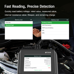 Analisador de Bateria Automotiva BT310 12V 24V para AGM <span class=keywords><strong>GEL</strong></span> EFB SOC SOH – Ferramenta de Diagnóstico para Sistema de Partida e Carga de Carros - Product Image 5