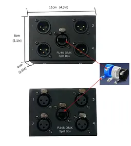 Thuận tiện 4-Port <span class=keywords><strong>artnet</strong></span> <span class=keywords><strong>DMX</strong></span> điều khiển <span class=keywords><strong>RJ45</strong></span> chia hộp cho ánh sáng sân khấu và Thiết bị DJ hệ thống dây điện - Product Image 1