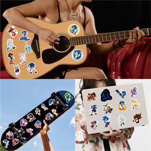 Marca ZY 50-100 piezas Cross-Border <span class=keywords><strong>Sonic</strong></span> Graffiti PVC UV impreso pegatinas impermeables para equipaje Notebook Scooter y taza de agua - Product Image 3