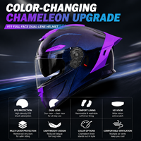 Casque de moto modulaire homologué DOT en ABS, casque rabattable à double visière, prêt pour la course sur route, casque pour hommes et femmes