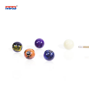 Billes de billard en résine de 57,2 mm 170 g - Ensemble de billes de billard à motif tourbillonnant multicolore avec emballage en boîte cadeau - Product Image 4