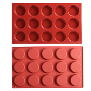 Silicone Mousse Cake Mold 15 Cup Cylindrical Baking Mold For Dessert Chocolate Pudding Cake Making - Product Image 3