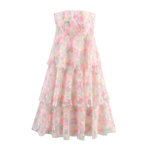 SHENZHU Elegante Abito Lungo in Chiffon per <span class=keywords><strong>Giorno</strong></span> o Festa, Ideale per la Stagione Estiva - Product Image 1