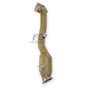 ท่อไอเสี<span class=keywords><strong>ย</strong></span>สแตนเลส 304 สีทอง พร้อมฉนวนกัน<span class=keywords><strong>ค</strong></span>วามร้อน สำหรับ Infiniti Q50 Q60 Q70 2.0T ปี 2015-2021 ช่วยเพิ่มประสิทธิภาพ - Product Image 5